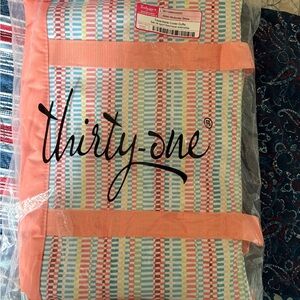 Thirty-One Peach and Multicolor Travel Duffle